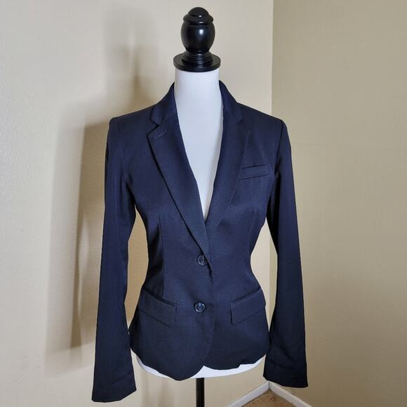 Navy Blazer, Size 02 Double button Jacket Business Casual - Picture 6 of 12